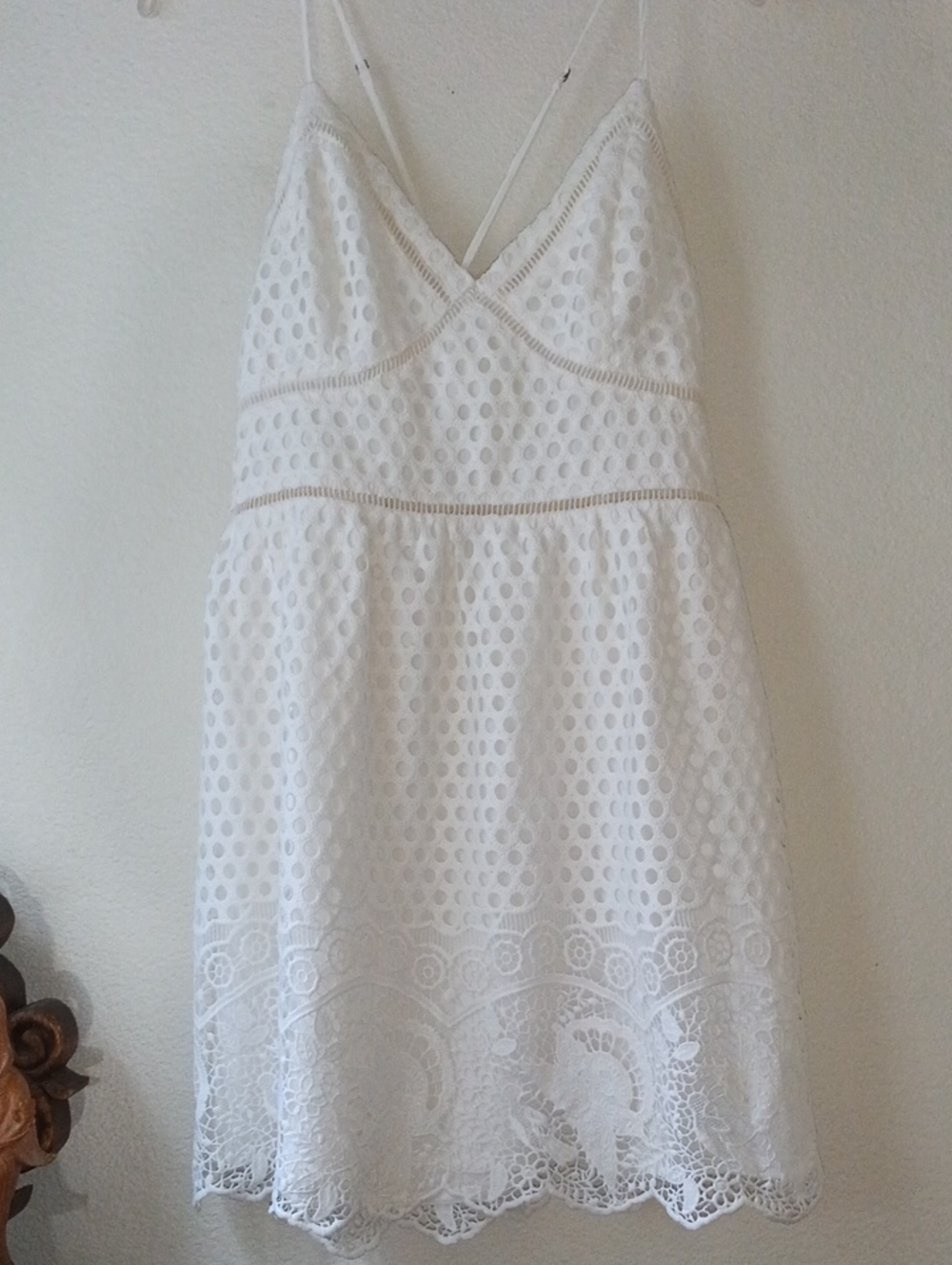 Abercrombie & Fitch White Eyelet Lace Mini Dress